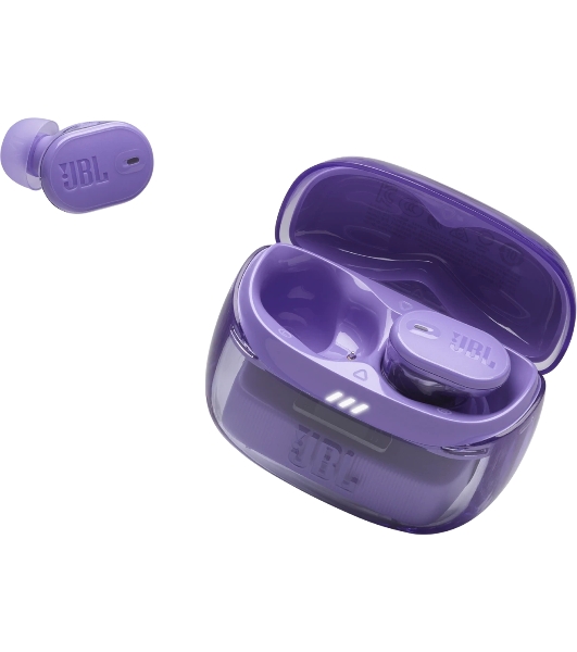 Наушники TWS JBL Tune Buds 2 Ghost фиолетовый, внутриканальные, Bluetooth, адаптивное шумоподавление