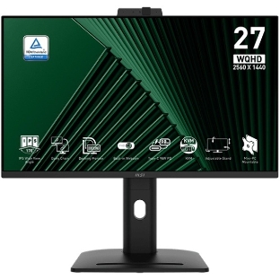Монитор 27' MSI PRO MP275QPDG IPS 2560x1440, 100 Гц, 4 мс, 16:9, 250 кд/м², 2xHDMI, 1xDP, 1xUSB-C, 4xUSB-A 3.2 Gen1, 2x2 Вт, черный