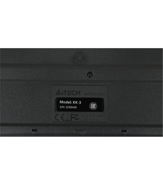 Комплект клавиатура+мышь A4Tech KK-3330 проводной, USB, 1200 DPI, чёрный
