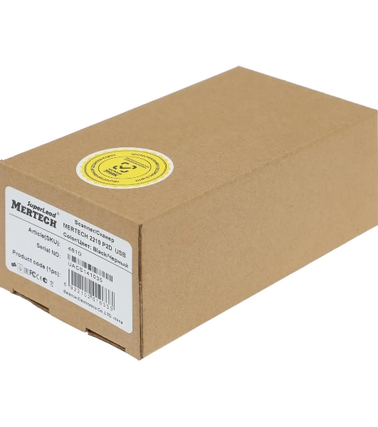 Сканер штрих-кода ручной Mertech 2210 P2D 1D/2D, имидж, проводной, 100 скан/сек, USB-HID; USB-COM - эмуляция, черный