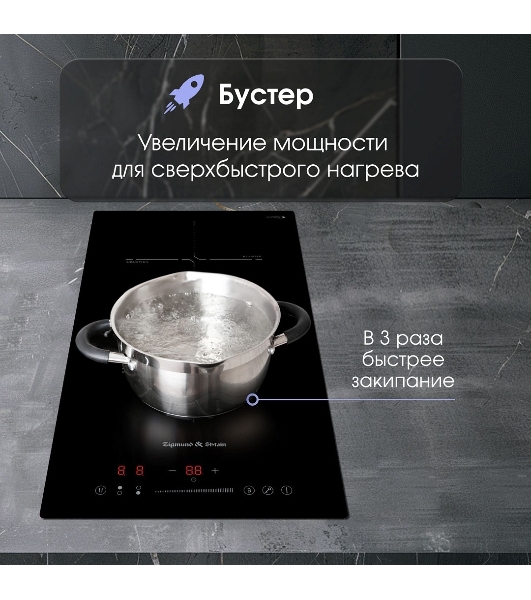 Индукционная варочная панель Zigmund & Shtain CI 60.3 B черный