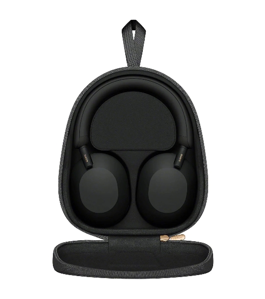Беспроводные/проводные наушники Sony WH-1000XM5 черный, полноразмерные, Bluetooth + проводной, активное шумоподавление, до 30 ч