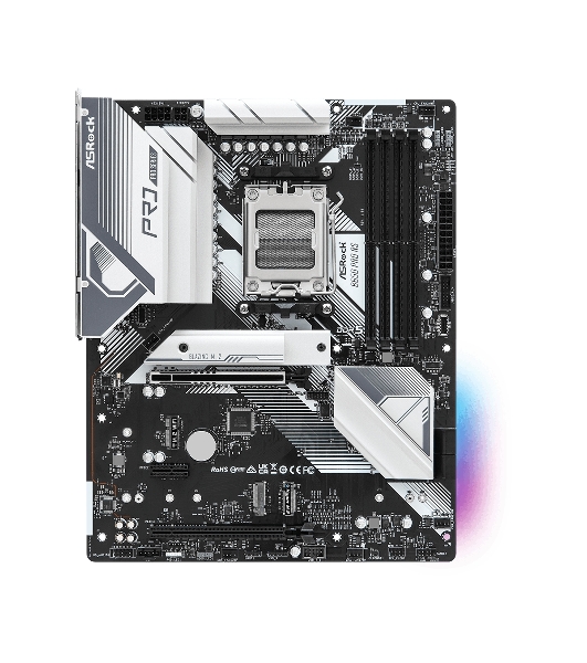 Материнская плата ASRock B650 PRO RS, AM5, AMD B650, 4xDDR5, 4xSATA, 3xM.2, 1xPCIe 4.0 x16, 1xPCIe 3.0 x4, 1xPCIe 3.0 x1, 1xDP, 1xHDMI, 1x2.5Gb LAN, 1xUSB-C 10Gbps, 1xUSB-A 10Gbps, 2xUSB-A 5Gbps, 6xUSB-A 2.0, 3x3.5 мм, 7.1, ATX