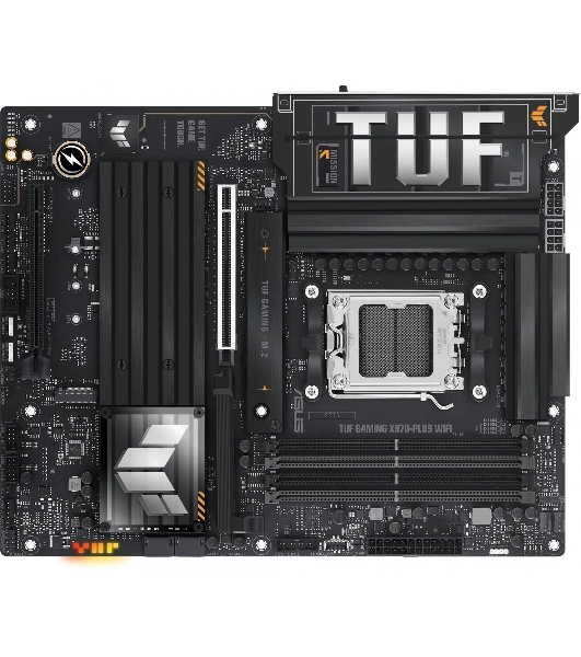 Материнская плата ASUS TUF GAMING X870-PLUS WIFI, AM5, AMD X870, 4xDDR5, 2xSATA, 4xM.2, 1xPCIe 5.0 x16, 1xPCIe 4.0 x4, 1xHDMI, 1xUSB-C 3.2 Gen 2, 1xUSB-C 3.2 Gen 2x2, 2xUSB-C 4.0, 1x 2.5Gb LAN, 1xUSB-A 2.0, 3xUSB-A 3.2 Gen 2, 4xUSB-A 3.2 Gen 1, 5x3.5 мм, Wi-Fi 7, ATX