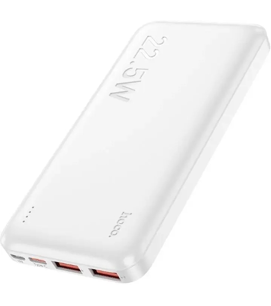 Портативный аккумулятор Hoco J101 Astute 10000mAh QC3.0/PD3.0 22.5W 5A 2xUSB-A/USB-C белый (J101 ASTUTE белый)