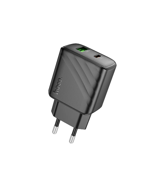 Сетевое зарядное устройство Hoco 30Вт, 3А, QC3.0/PD, 1хUSB, 1хType-C, CS23A, черный, коробка