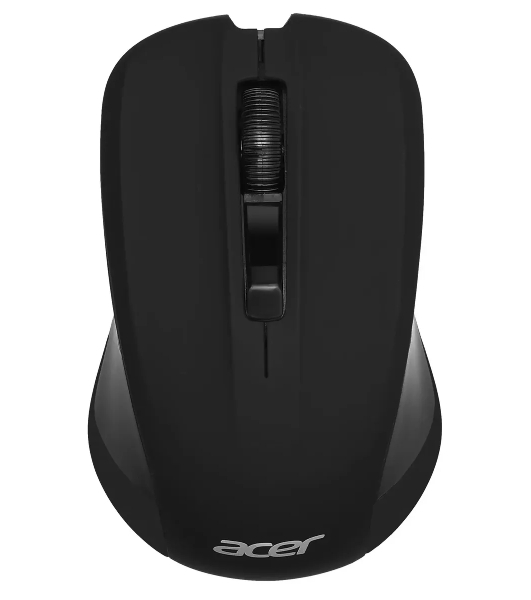 Мышь беспроводная Acer OMR010 черный, 1200 dpi, радиоканал, USB, кнопки - 3