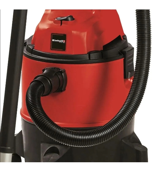 Строительный пылесос Einhell TC-VC 1825 (2342430) красный, 1250 Вт, уборка сухая/влажная, пылесборник мешок/контейнер, 25 л