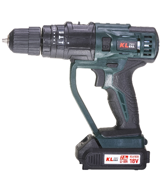 Дрель-шуруповерт Klpro KLMS18-20, 18 В, 2 Ач, 28 Нм, щеточный, ударный