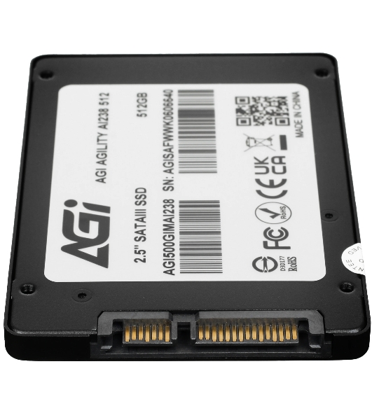 Накопитель SSD AGi 512Gb AI238 2.5' SATA3, 3D NAND,530/510Mbs,300TBW