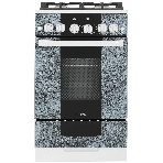 Плита газовая Gefest 5500-02 0113 мрамор, конфорок 4 шт, духовка 52 л, 50 см x 85 см x 58.5 см, фото 1