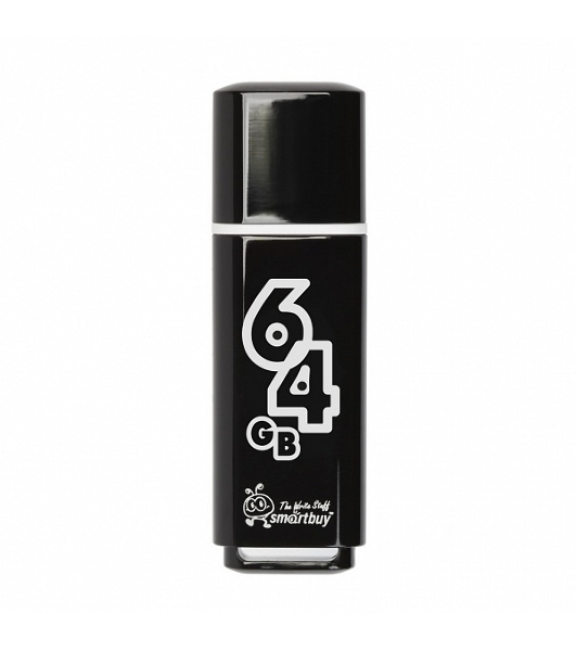 Флешка USB Smartbuy 64 Gb USB Smartbuy Glossy series черный (SB64 GbGS-K)