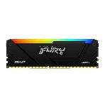 Оперативная память Kingston Fury Beast, DDR4, 16GB (1x16GB), 3600MHz, CL18, DIMM, с радиатором, RGB, черный, фото 1