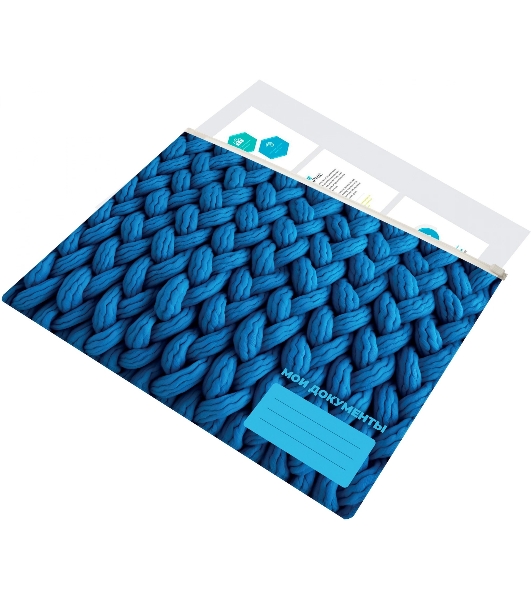 Папка на молнии ZIP Silwerhof FABRIC A4+ ПВХ 0.25мм