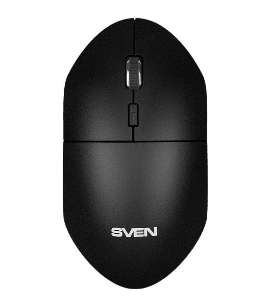 Мышь беспроводная SVEN RX-515SW черный, 1600 dpi, радиоканал, USB, кнопки - 4
