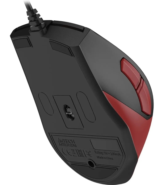 Мышь проводная A4Tech Fstyler FM45S Air красный/черный, 2400 dpi, USB, кнопки - 7