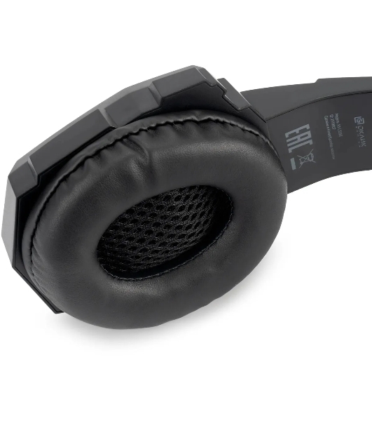 Гарнитура Oklick HS-L355G чёрный, проводная, 3.5 мм, подсветка