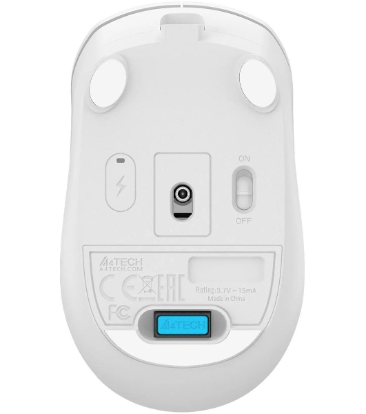 Мышь беспроводная A4Tech Fstyler FG15C Air2 белый, 1200 dpi, радиоканал, USB, кнопки - 3