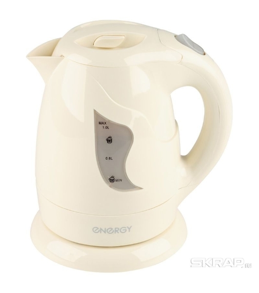 Чайник электрический Energy E-209 пластиковый,1л,бежевый, 780-900 Вт, 220В (в уп. 12 шт)