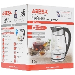 Электрочайник Aresa AR-3441 серебристый, 1.7 л, 2000 Вт, скрытый нагревательный элемент, фото6