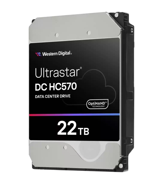 Жесткий диск серверный Western Digital 3.5'; 22Tb Ultrastar DC HC570 (WUH722222ALE6L4) SATA 6Gb/s, 7200rpm, 512MB, 4k/512e, Helium, Bulk