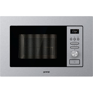 Встраиваемая микроволновая печь Gorenje BM201AG1X нержавеющая сталь, 20 л, 800 Вт, переключатели - поворотный механизм/кнопки