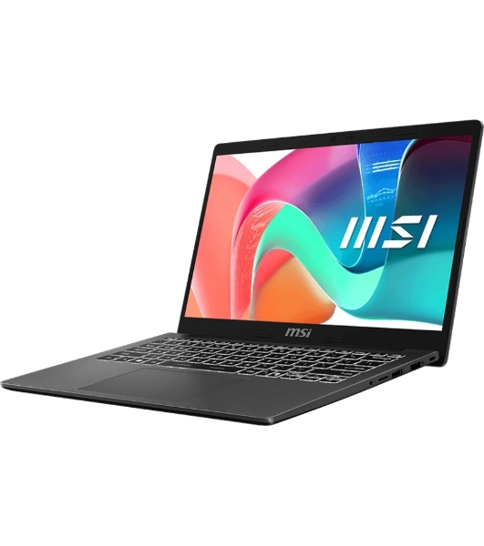 Ноутбук MSI Modern 13 F1MOG Core 5 120U 13.3' FHD (1920x1080)IPS,DDR4 16Gb (8Gbx2),512Gb SSD Intel Graphics,backlight,46.8Whr,1.45kg,Dos,1y,Platinum Gray