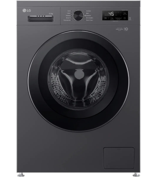 Стиральная машина LG F2Y1WS6J темно-серый, загрузка фронтальная 6,5 кг, 1200 об/мин., класс: A