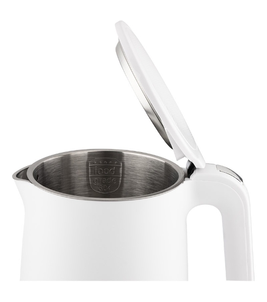 Электрочайник Energy E-216 белый, 1.7 л, 1800 Вт, скрытый нагревательный элемент