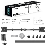 Кронштейн ONKRON D221E для двух мониторов 13'-32' настольный, черный, фото4