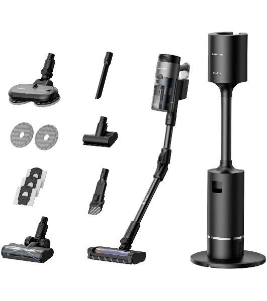 Пылесос вертикальный Grundig VCP 9431 PRO черный титан, питание от аккумулятора, 150 Вт, уборка суxая/влажная, пылесборник 0,5 л