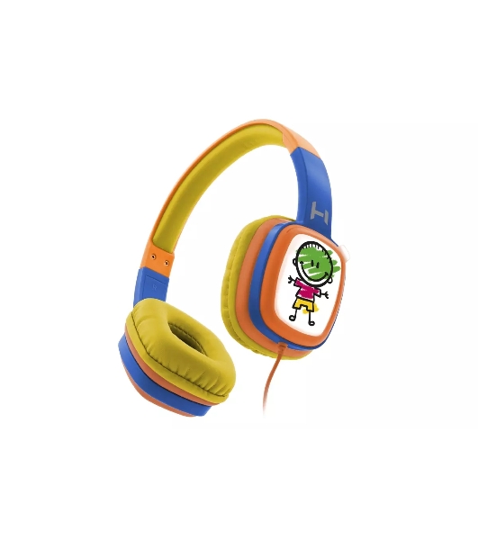 Проводные наушники Harper KIDS HN-302 оранжевый/синий, накладные, проводной