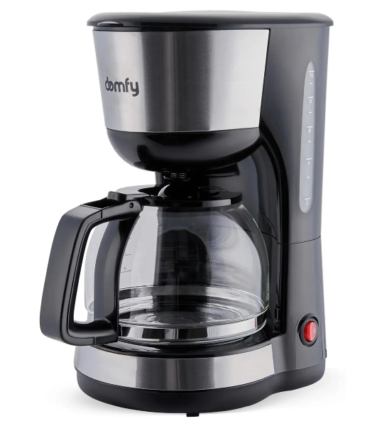 Кофеварка капельная Domfy metal DSM-CM301 1000Вт черный/серебристый