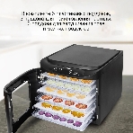 Сушка для фруктов и овощей Hyundai HYFD-P1203 12под. 500 Вт, черный, фото12