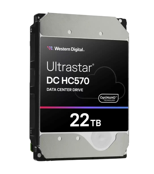 Жесткий диск серверный Western Digital 3.5'; 22Tb Ultrastar DC HC570 (WUH722222ALE6L4) SATA 6Gb/s, 7200rpm, 512MB, 4k/512e, Helium, Bulk