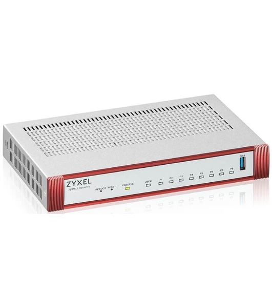 Межсетевой экран Zyxel USG FLEX 100H с подпиской Gold на 1 год (AS, AV, CF, IDP/DPI, Sandboxing, SecuReporter), 8xRJ-45: 1G (LAN/WAN), 1xUSB3.0 **