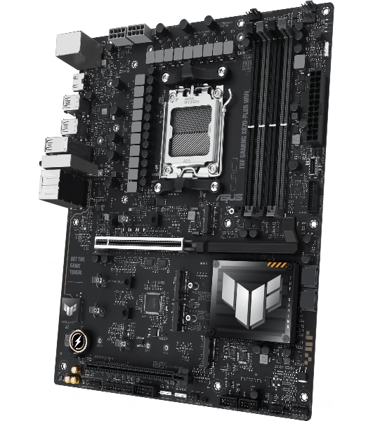 Материнская плата ASUS TUF GAMING X870-PLUS WIFI, AM5, AMD X870, 4xDDR5, 2xSATA, 4xM.2, 1xPCIe 5.0 x16, 1xPCIe 4.0 x4, 1xHDMI, 1xUSB-C 3.2 Gen 2, 1xUSB-C 3.2 Gen 2x2, 2xUSB-C 4.0, 1x 2.5Gb LAN, 1xUSB-A 2.0, 3xUSB-A 3.2 Gen 2, 4xUSB-A 3.2 Gen 1, 5x3.5 мм, Wi-Fi 7, ATX