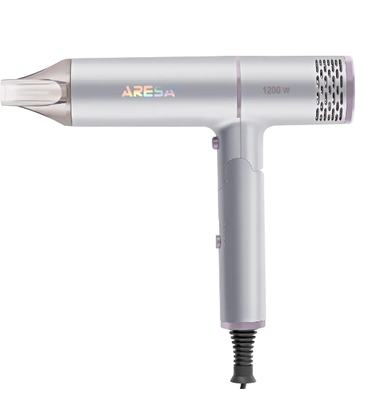 Фен Aresa AR-3230 серебристый, 1250 Вт, компактный
