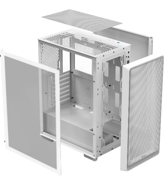 Компьютерный корпус Ocypus Gamma C60 WH ATX/win/white/no PSU/Tempered Glass