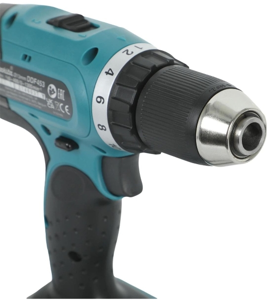 Дрель-шуруповерт Makita DDF453RFE, 18 В, 3 Ач, 42 Нм, щеточный