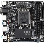 Материнская плата Gigabyte H610I, LGA 1700, Intel H610, 2xDDR5, 4xSATA, 1xM.2, 1xPCIe 4.0 x16, 1xHDMI, 1xVGA, 2xDP, 1x 1Gb LAN, 2xUSB-A 3.2 Gen 1, 4xUSB-A 2.0, 3x 3.5 мм, 7.1, Mini-ITX, фото 1