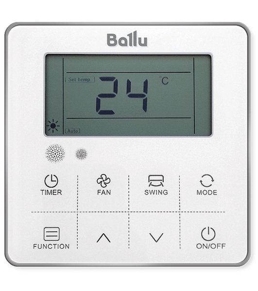 Внутренний блок сплит-системы канального типа Ballu BLC_D/in-24HN1_21Y 24000 BTU, 70 м², 42 дБ, охлаждение, обогрев, осушение, серый