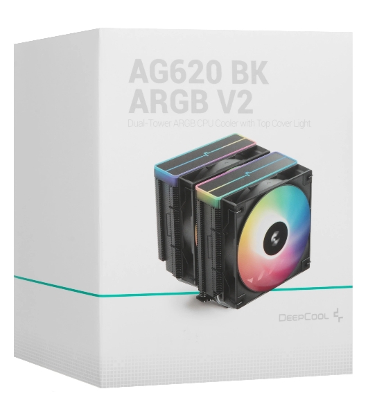Кулер для процессора DEEPCOOL AG620 BK ARGB V2 черный 120мм алюминий+медь 1850rpm 29.4db 4-pin 260W 157мм