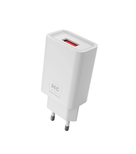 Сетевое зарядное устройство MORE CHOICE (4620202555731) NC07a СЗУ 1USB 2.0A для Type-C, белый