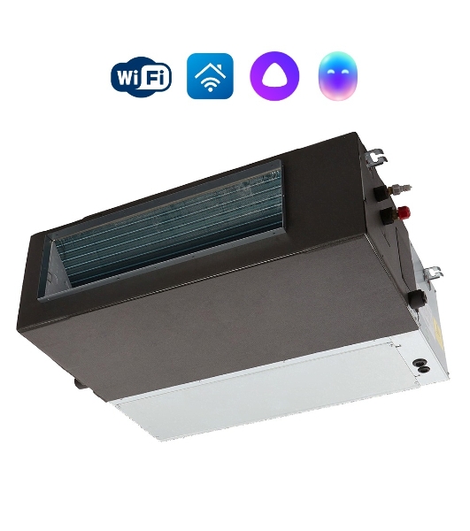 Внутренний блок сплит-системы канального типа Ballu BLC_D/in-24HN1_21Y 24000 BTU, 70 м², 42 дБ, охлаждение, обогрев, осушение, серый