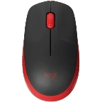 Мышь беспроводная Logitech M190 черный/красный, 1000 dpi, радиоканал, USB, кнопки - 3, фото 1