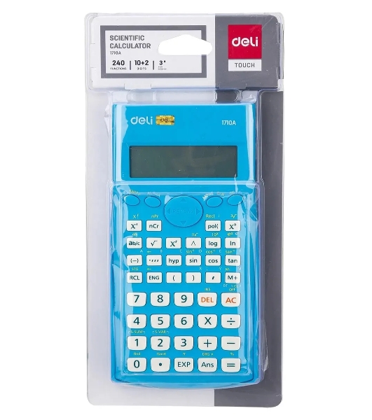 Калькулятор научный Deli E1710A/BLU синий 10+2-разр.