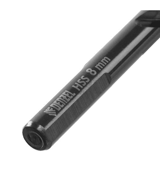 Сверло по металлу Denzel 8 мм, HSS-Tin, Golden Tip, 8 шт.