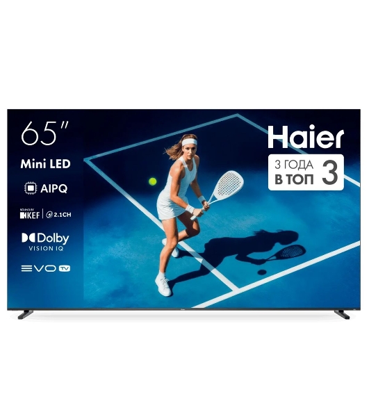 Телевизор Haier 65' DH1ZW4E00RU черный MiniLED 4K UHD 144Hz Smart TV Google TV 4GB/32GB