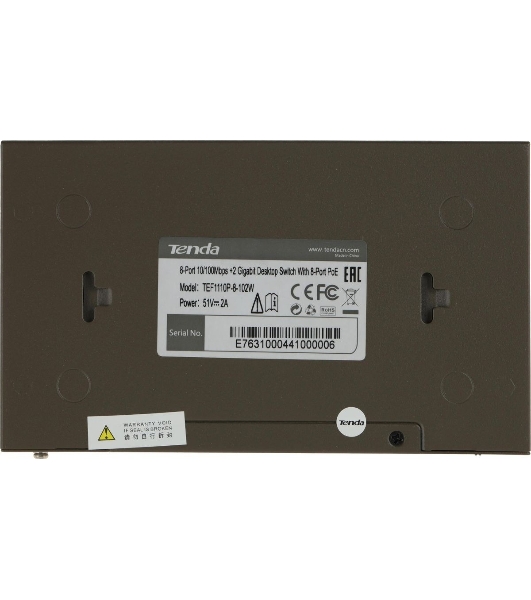 Коммутатор Tenda TEF1110P-8-102W 8PORT 100M 8POE